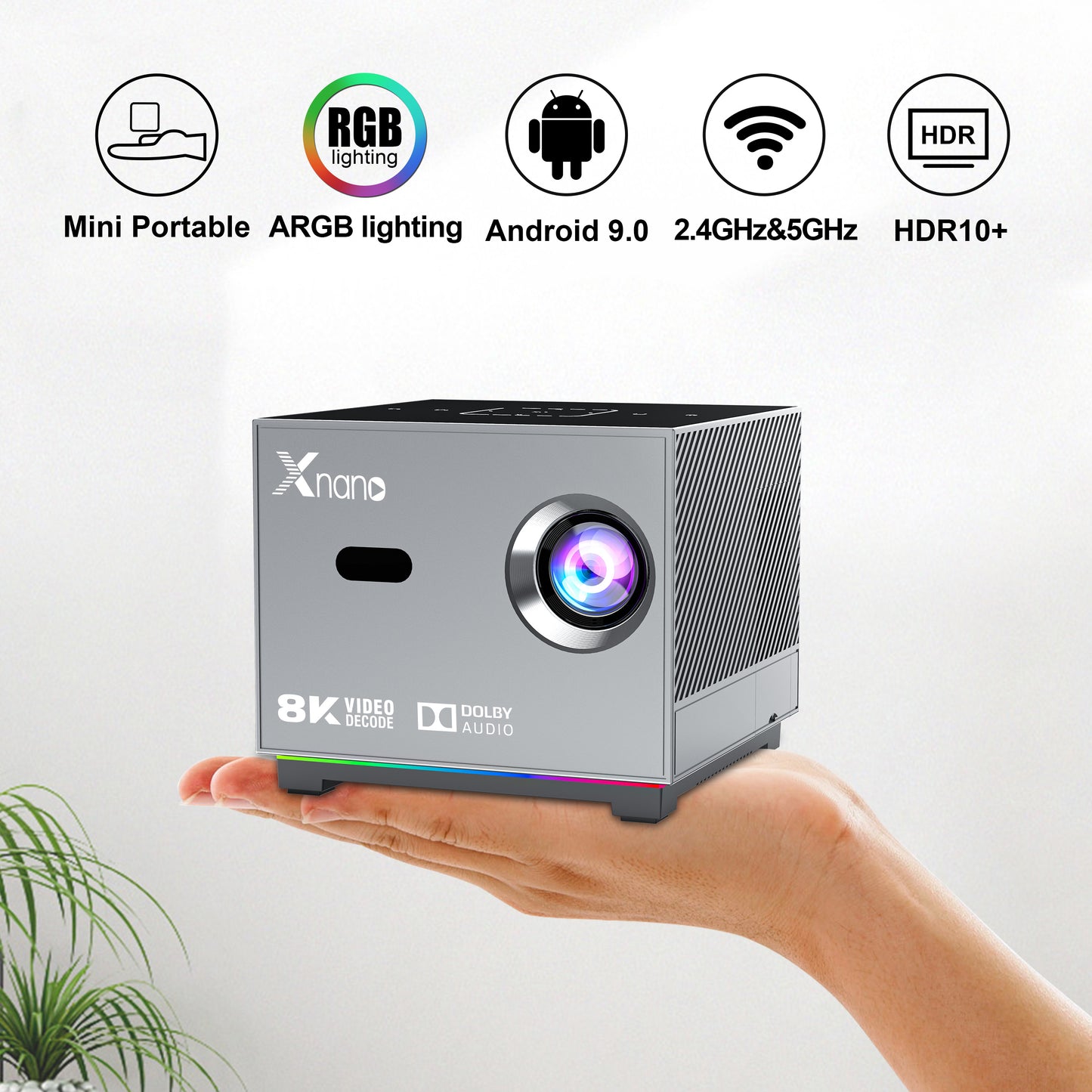 Miniproyector portátil 5G WIFI 720P Proyector doméstico