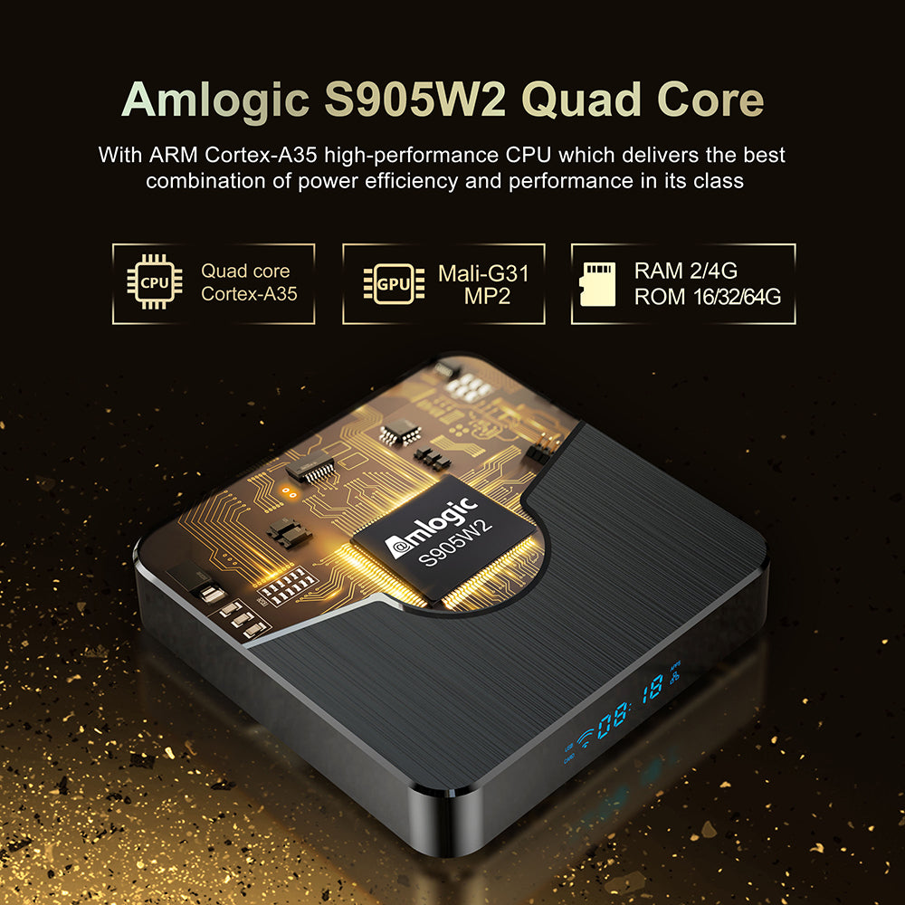 Decodificador de TV 4K AV1 Amlogic S905W2 X98 Plus