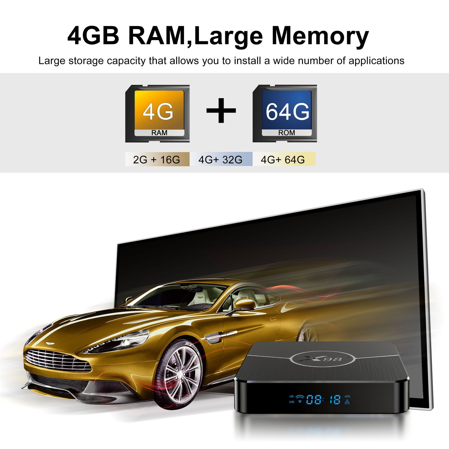Decodificador de TV 4K AV1 Amlogic S905W2 X98 Plus