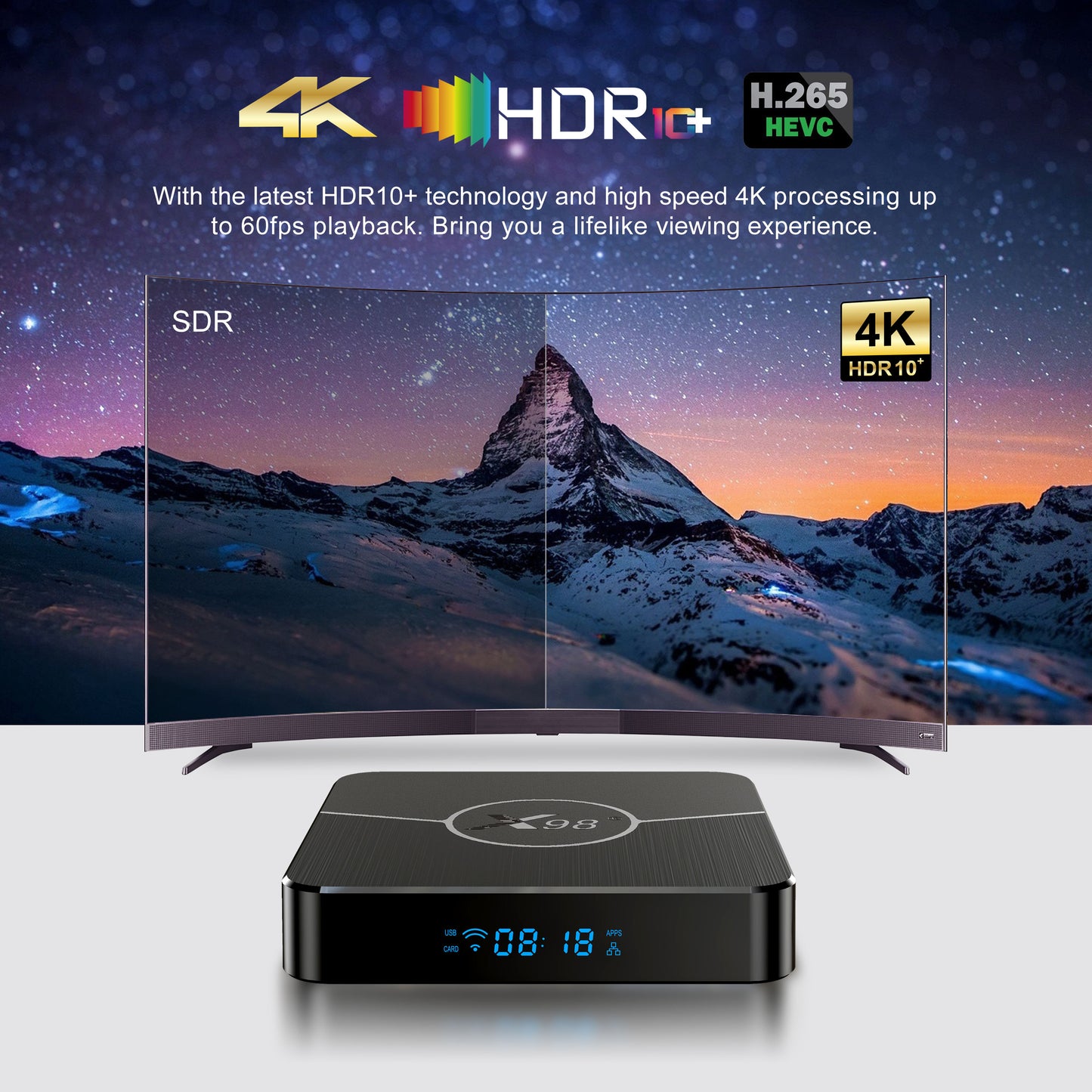 Decodificador de TV 4K AV1 Amlogic S905W2 X98 Plus