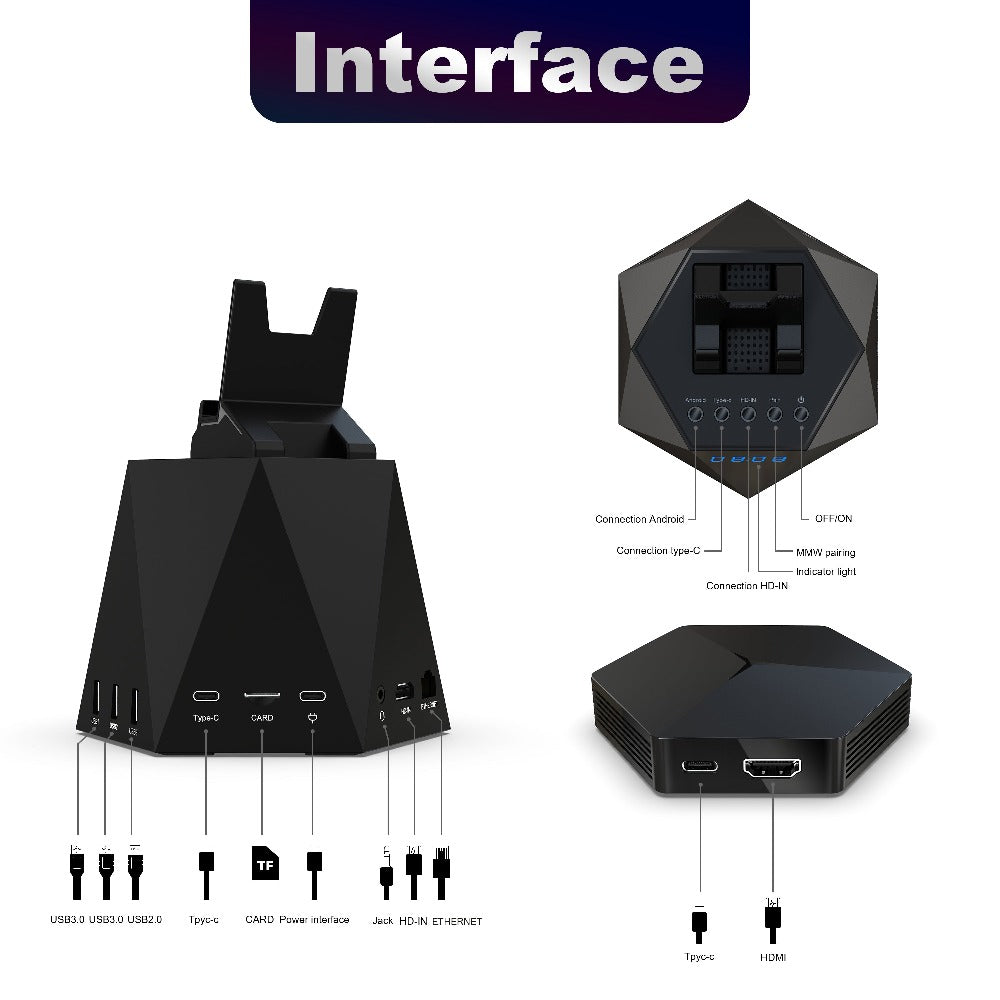 Android 11 4K 60fps Wireless Screencaster-Millimeter wave wireless projection solution
