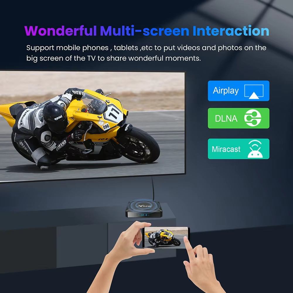 X98K Android 13 Rockchip RK3528 Четырехъядерный ТВ-бокс