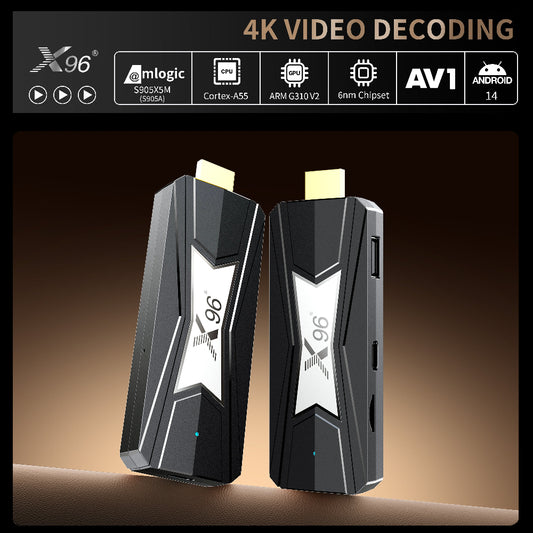 Digital Signage Media Player Android 14 TV Stick X96 NEO TV Dongle