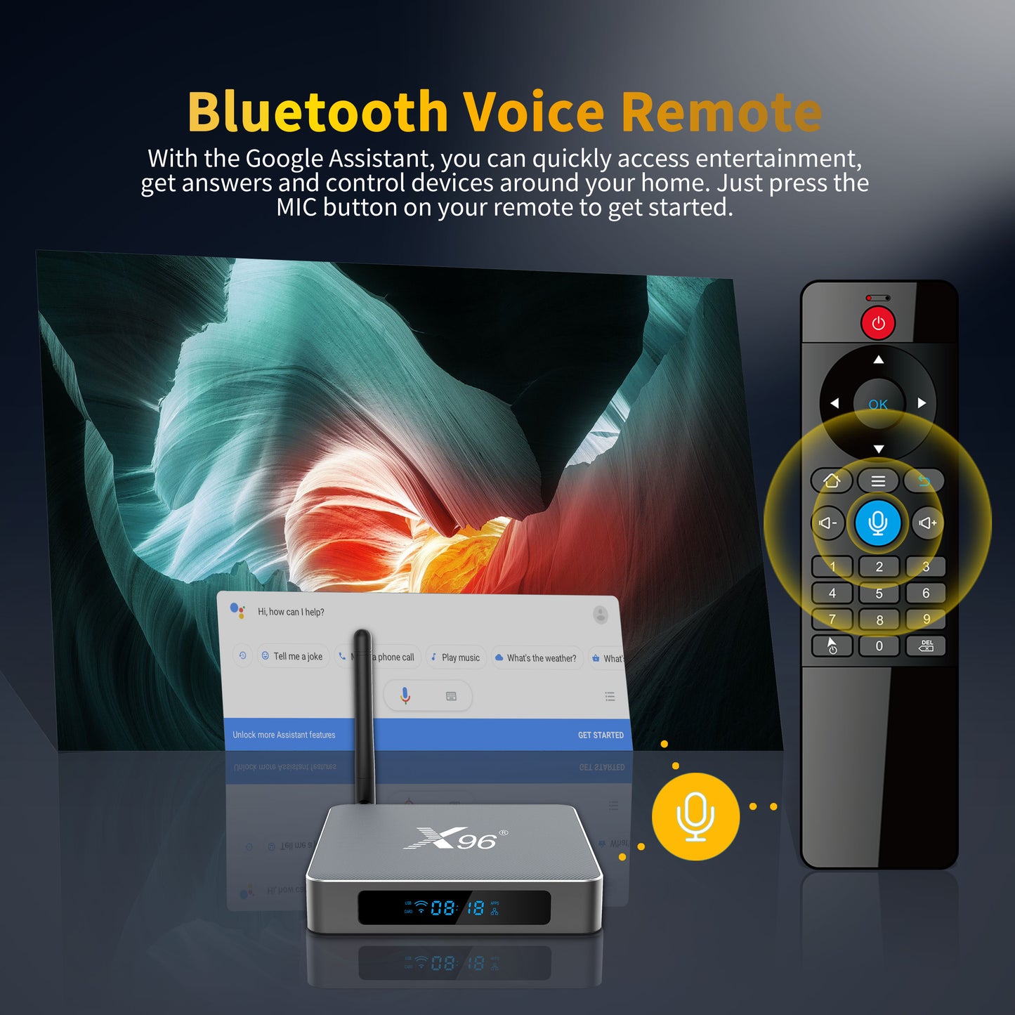 X96 X9 TV Box with Bluetooth Voice Remote