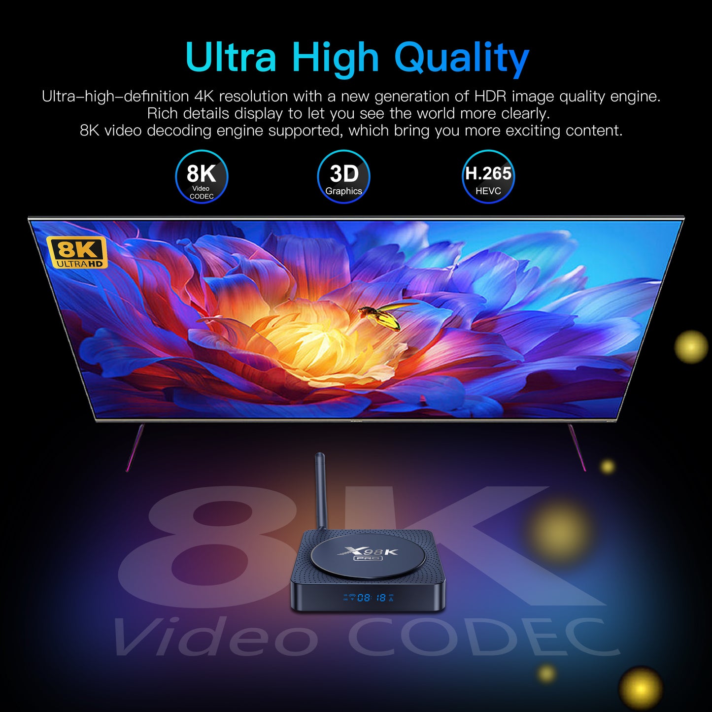 X98K Pro 8K Android TV Box