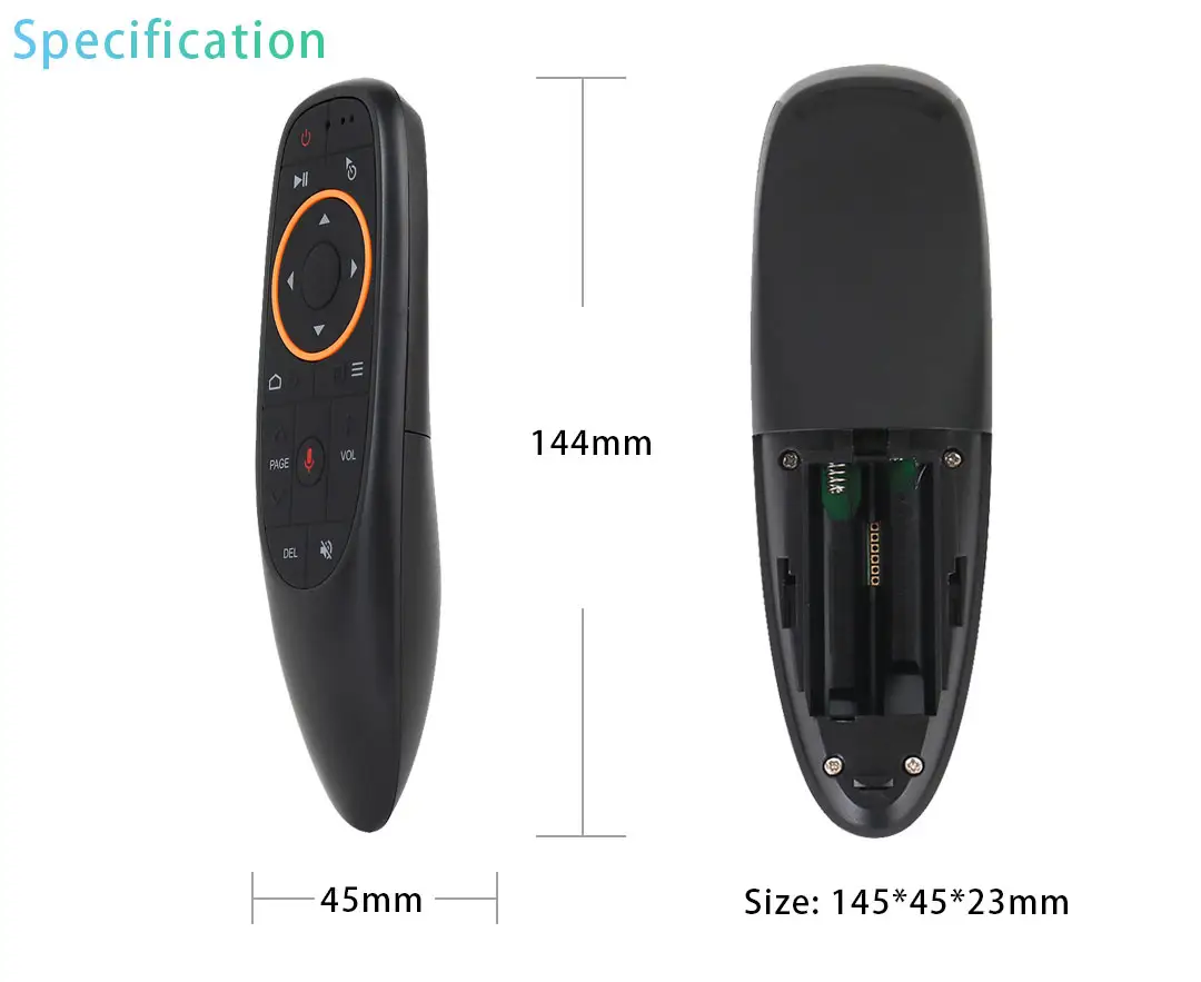 G10 2.4G Wireless motion sensing google assistant IR learning voice smart remote control for tv