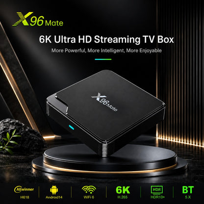 X96 Mate 2026 NEW Allwinner H618 Android 14 2GB/16GB EMCP BT Voice Rcu with Different UI Wifi 6 Tv Box 4K Digital Signage Player