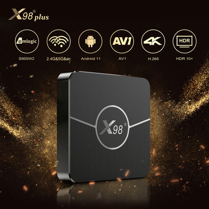 Decodificador de TV 4K AV1 Amlogic S905W2 X98 Plus