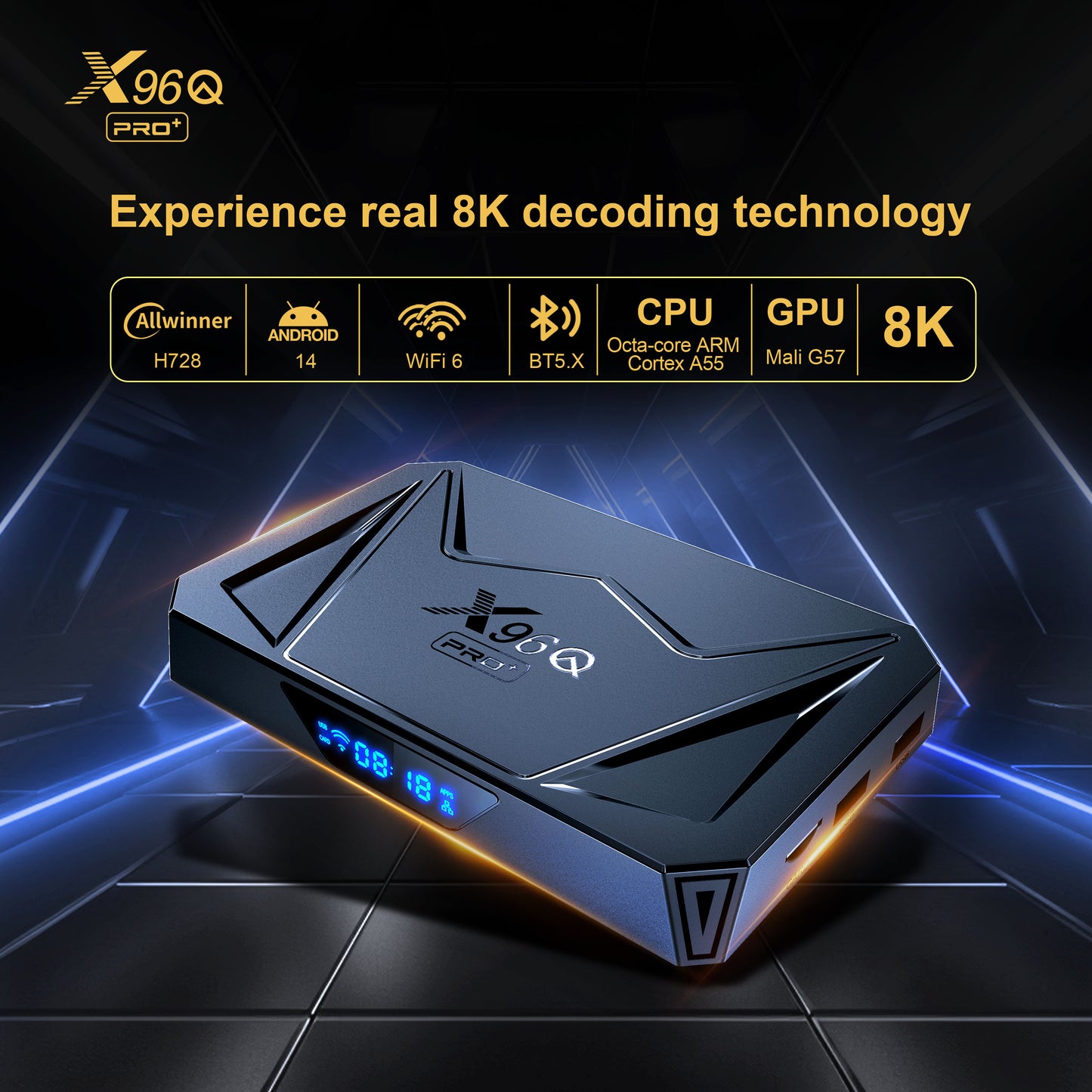 Allwinner H728 Android 14 X96Q pro+ 8K Android Box