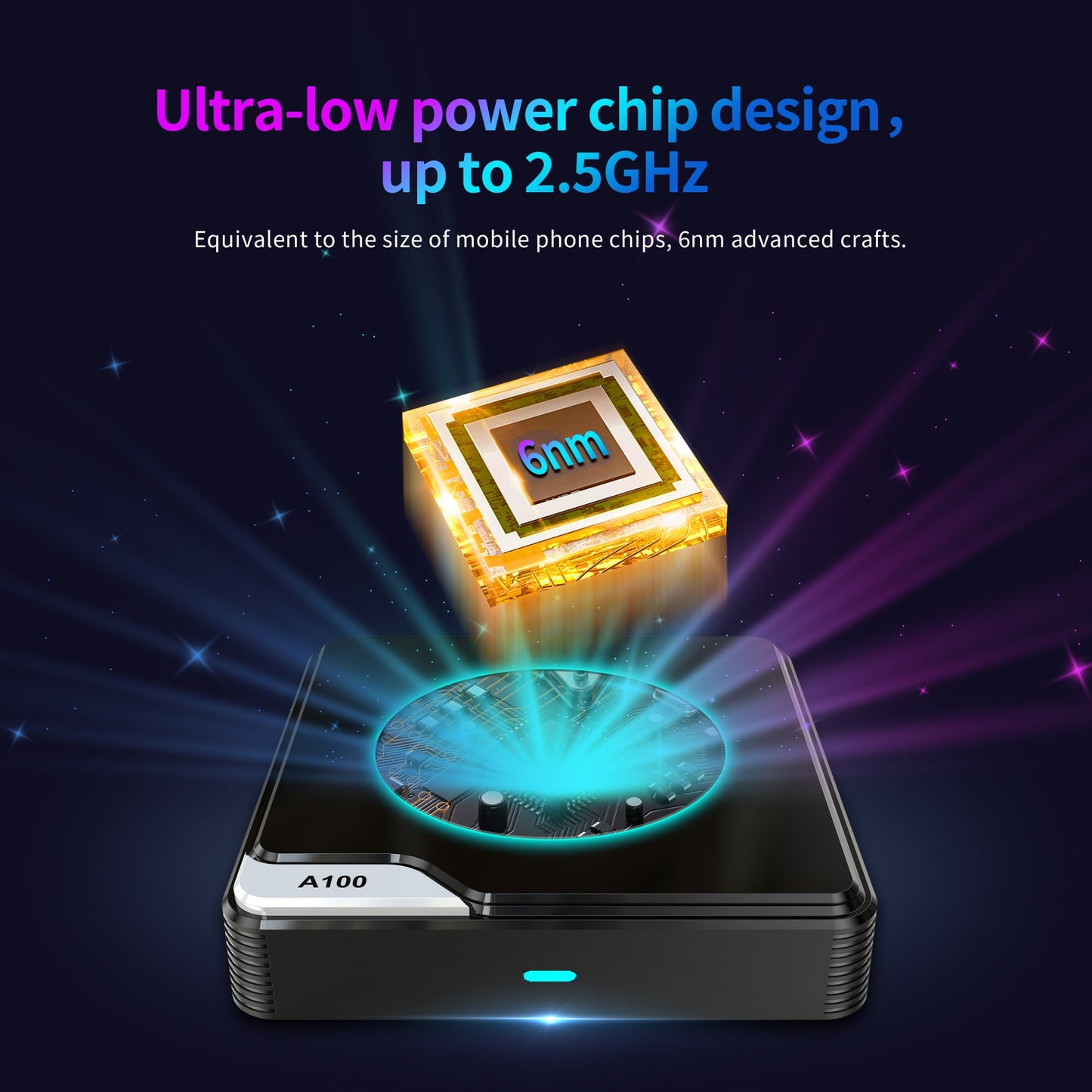 X96 A100 SET BOX Factory Amlogic S905A Android 14 2T2R WIFI 6 4K Android TV Box Big BT Rcu with Learning Function