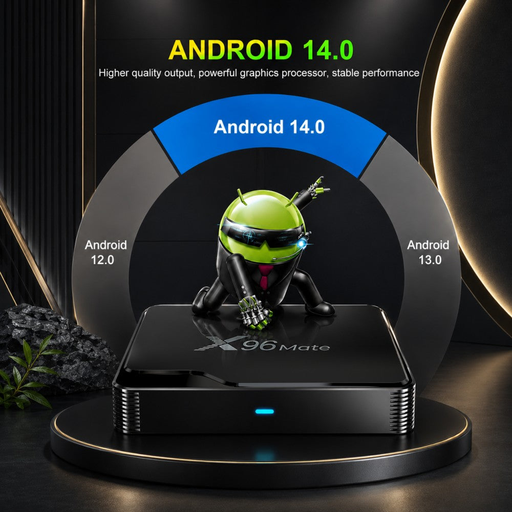 X96 Mate 2026 NEW Allwinner H618 Android 14 2GB/16GB EMCP BT Voice Rcu with Different UI Wifi 6 Tv Box 4K Digital Signage Player