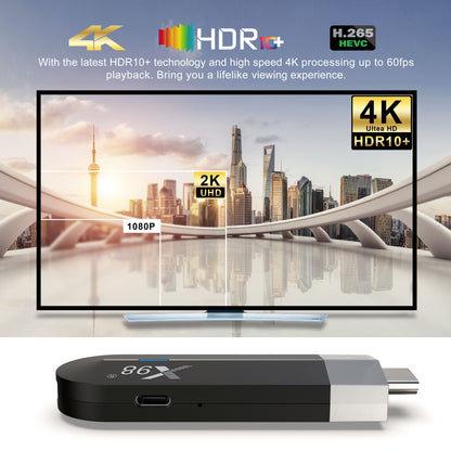 X98 S500 4K Android 11 TV Stick Amlogic S905Y4 Четырехъядерный процессор 