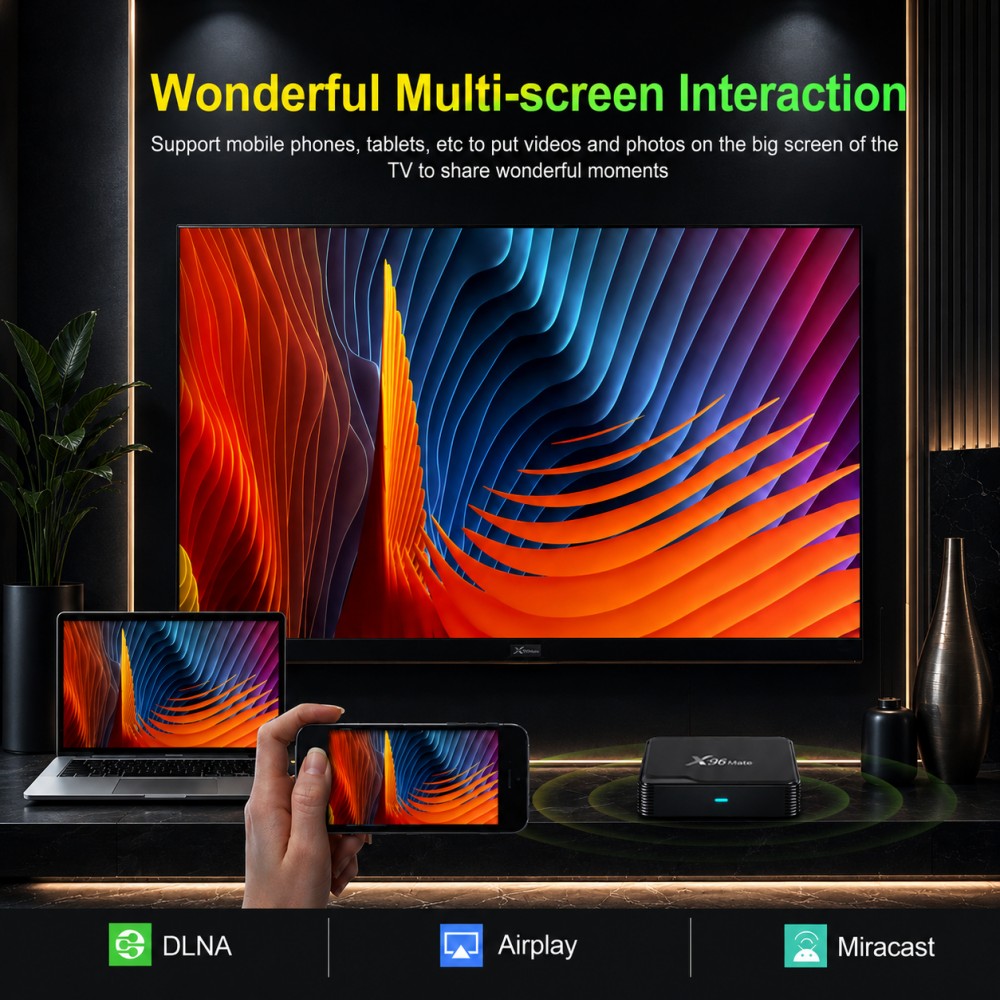 X96 Mate 2026 NEW Allwinner H618 Android 14 2GB/16GB EMCP BT Voice Rcu with Different UI Wifi 6 Tv Box 4K Digital Signage Player