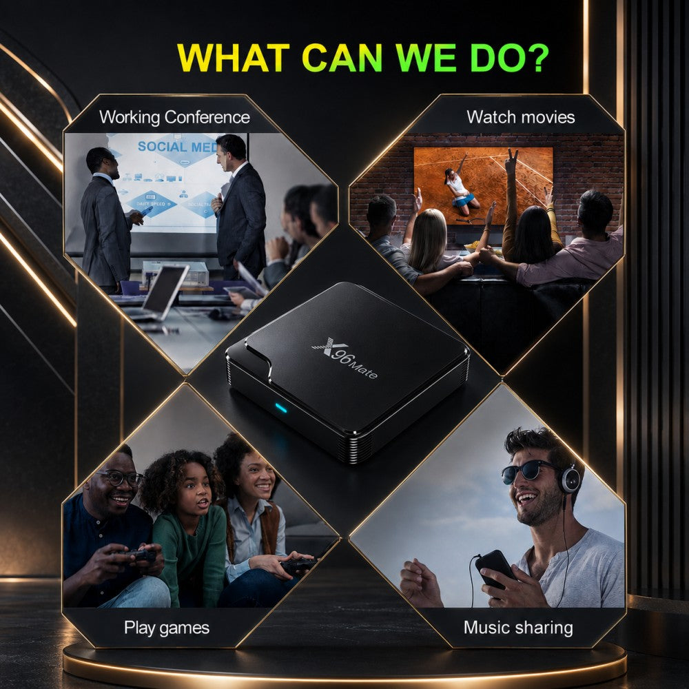 X96 Mate 2026 NEW Allwinner H618 Android 14 2GB/16GB EMCP BT Voice Rcu with Different UI Wifi 6 Tv Box 4K Digital Signage Player