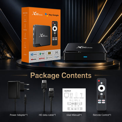 X96 Mate 2026 NEW Allwinner H618 Android 14 2GB/16GB EMCP BT Voice Rcu with Different UI Wifi 6 Tv Box 4K Digital Signage Player