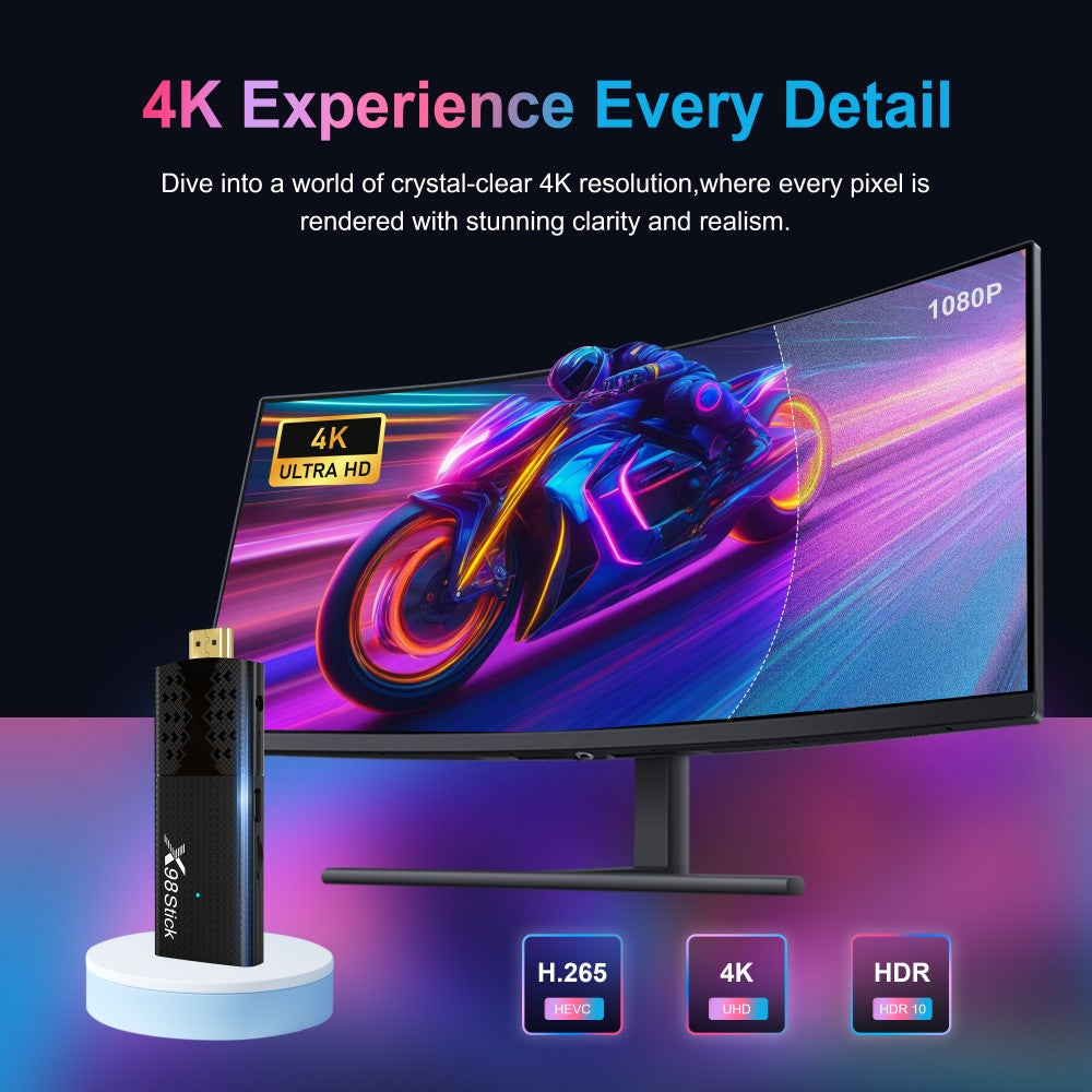 RK3518 Android TV Stick Android 14 Wifi6 Bluetooth voice remote
