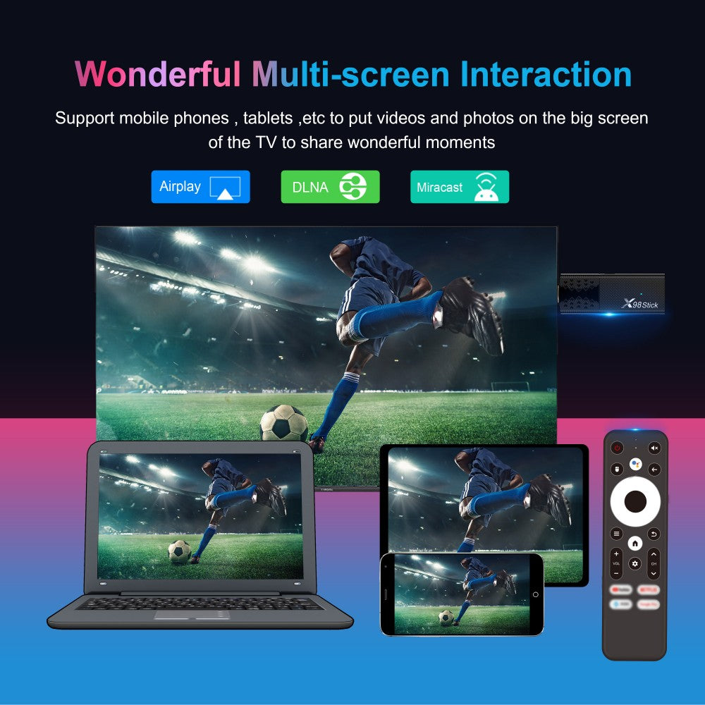 RK3518 Android TV Stick Android 14 Wifi6 Bluetooth voice remote