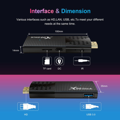 RK3518 Android TV Stick Android 14 Wifi6 Bluetooth voice remote