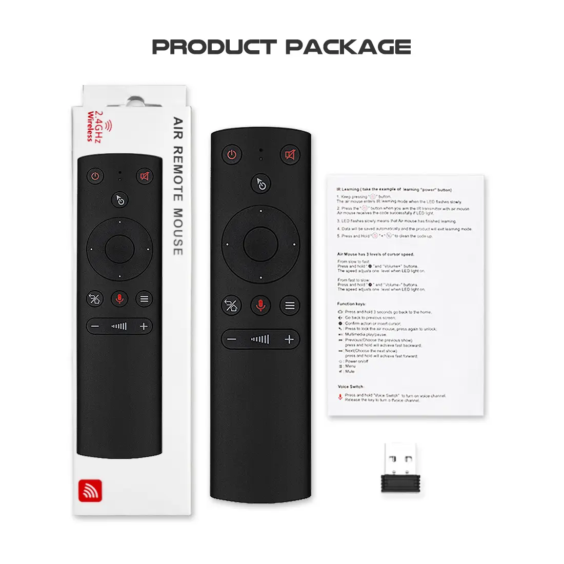 G10S G10S Pro BT Smart Voice TV Remote Control 2.4G Gyroscope Wireless keyboard Air Mouse with Microphone and Bluetooth