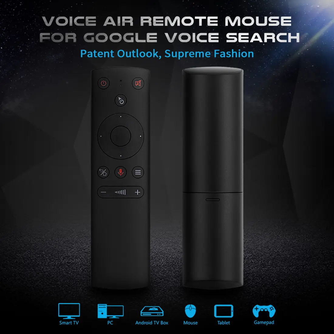 G21 Air Mouse Built-in High Fidelity Voice Microphone with three level adjustable mouse speed Remote control