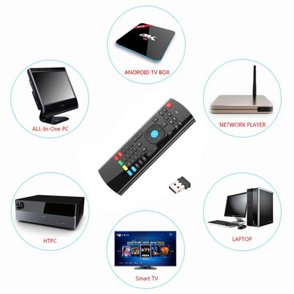 OEM Customize 2.4G Wireless Up to 10 Meters Remote Control MX3 Fly Air Mouse