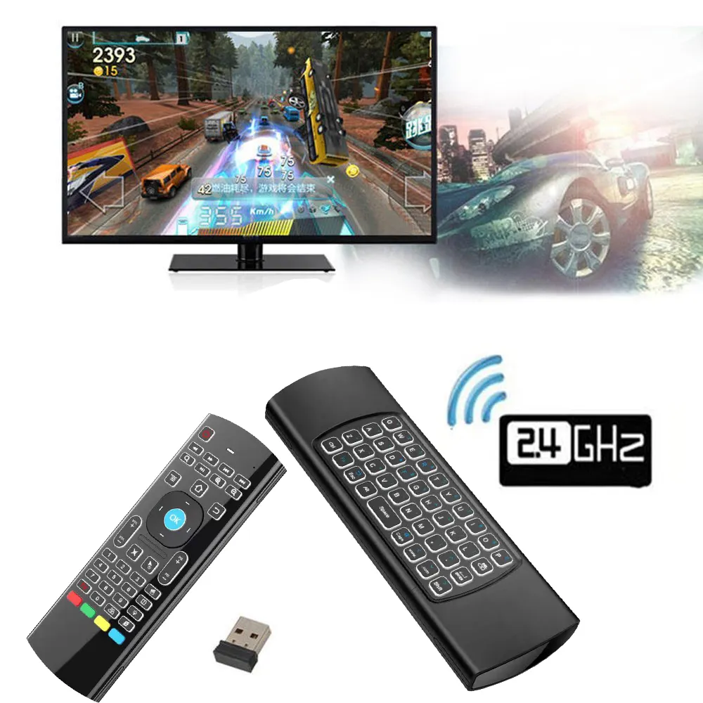 OEM Customize 2.4G Wireless Up to 10 Meters Remote Control MX3 Fly Air Mouse