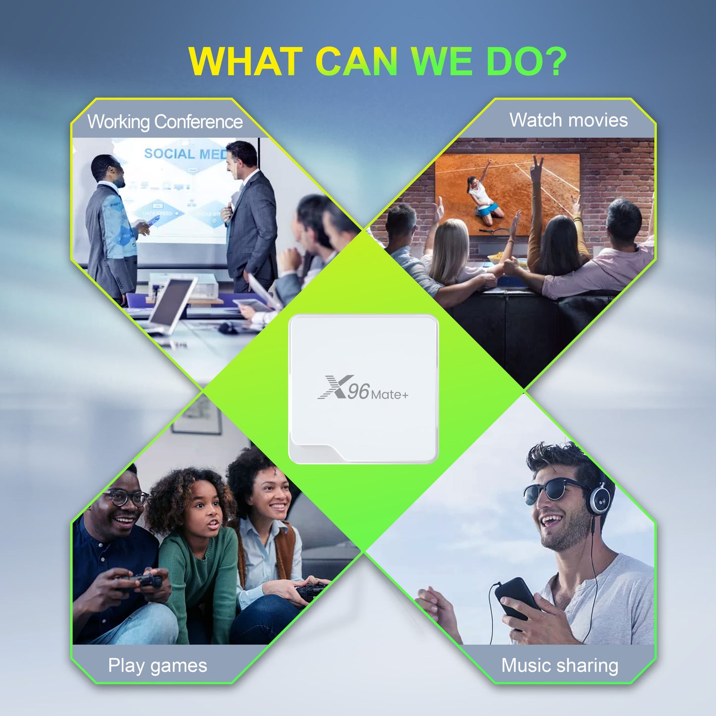 X96 Mate+ Allwinner H618 6K Androdid 14  TV Box Manufacturer