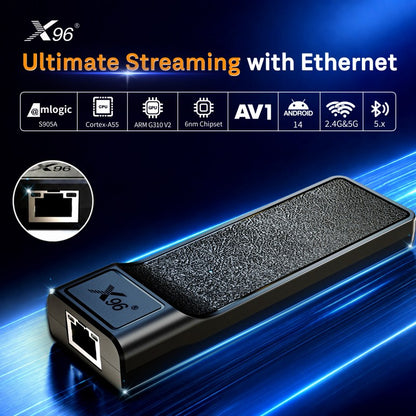 X96NEO Pro Android Box TV STICK W/ Ethernet Port for IPTV, Digital Signage