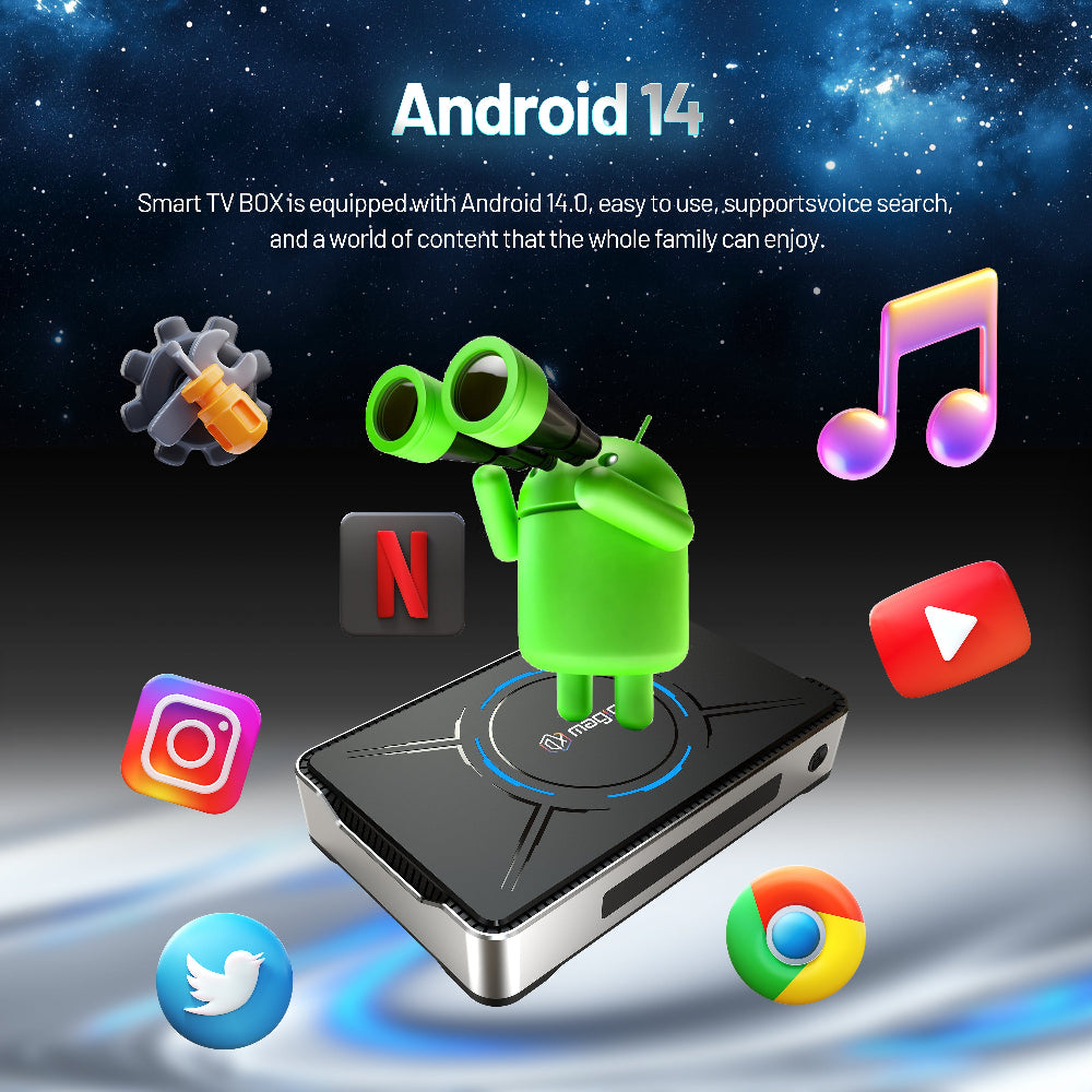 Amlogic S905X5 TV Box Android 14 4K Digital Signage Media Player