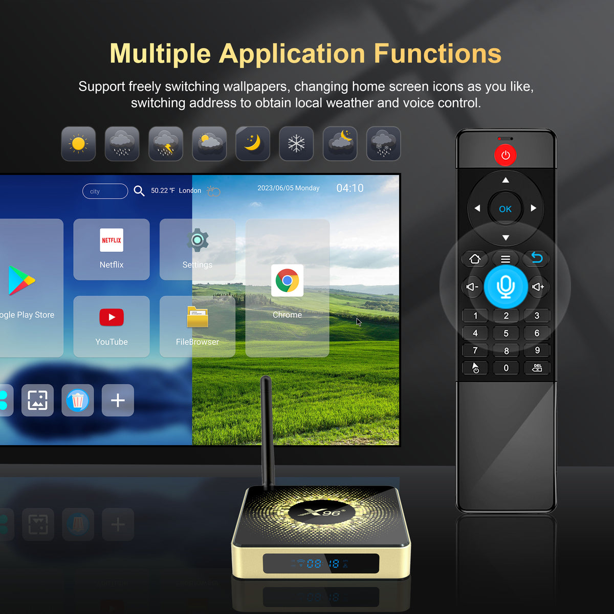 X96 Android X96 X10 Android Digital Signage Media Player Penta Core Amlogic S928X ...