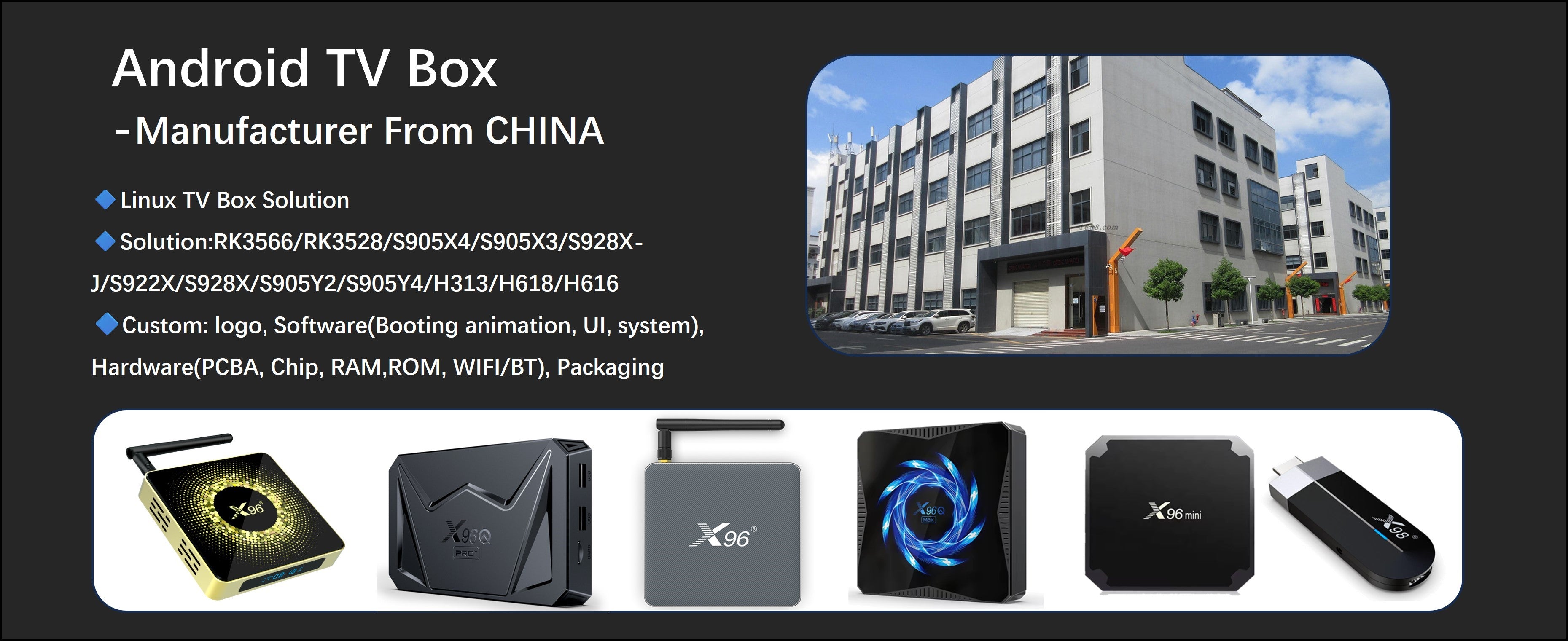 X96 mini TV Box Banner