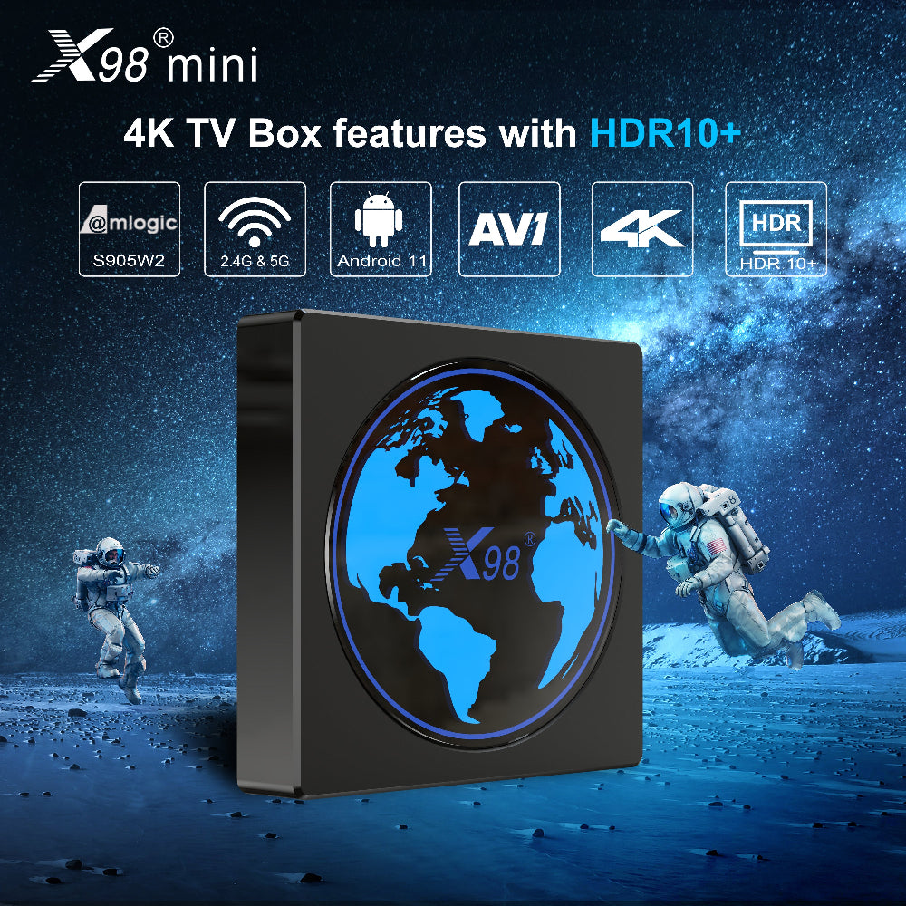 X98mini Amlogic S905W2 Android11 4K AV1 TV Box