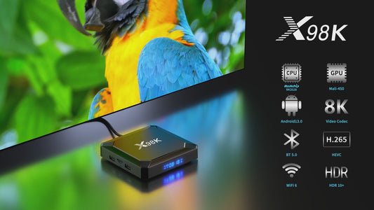 X98K Android 13 Rockchip RK3528 Quad Core TV box